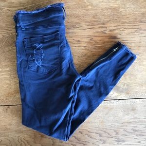 Express Navy cropped pant